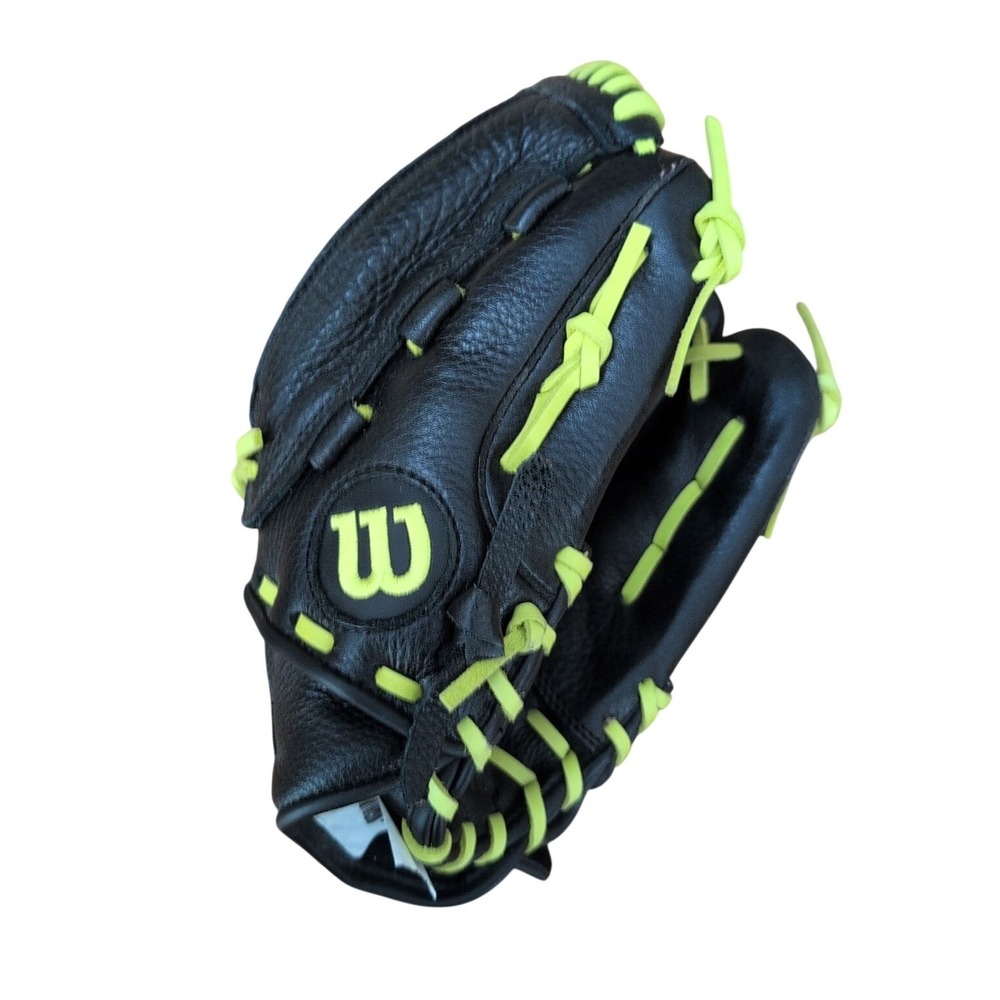 Wilson A500 11.5 Youth Baseball/Softball Glove Black Neon Yellow WTA0500FP115